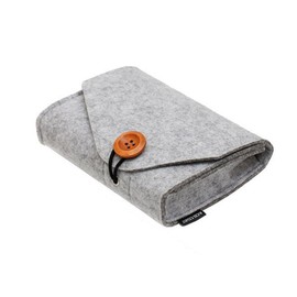 TUPANDY Small Felt Essential Oil Travel Storage Cases Essential Oil Carrying Case Bag Portable Travel Essential Oil Organizer Pouch Bag Holds 6 Bottles 5ML/10ML Or Holds 4 Bottles 15ML (Grey)