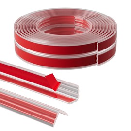 Pluden Flexible Wall Corner Protector Moulding Trim, Peel and Stick Inside & Outside Wall Corner Guards Edge Protector, 1.6In x 40FT Self Adhesive Molding Trim Strip for Edge Ceiling