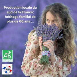 Ätherisches Lavendelöl (chemotypiert Lavandin Grosso Bio), 100% rein und natürlich, von den Produzenten der Provence Drôme für Diffusor, Aromatherapie, Entspannung, Schlaf, Massage