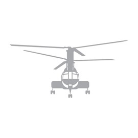 RDW CH-46 Sea Knight Sticker Decal Die Cut Self Adhesive Vinyl Made in USA Weatherproof ch46 Helicopter - Silver 12" x 3.04"