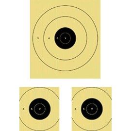 National Target 500/600 Yard Military Rifle "B" Baker Target, 5V (64" x 72") & Centers, (folded)