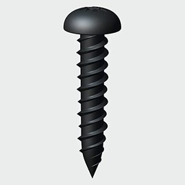 TIMCO 00634BJC PZ2 Round Blackjax Screw - 6 x 3/4 - Black - Box of 200