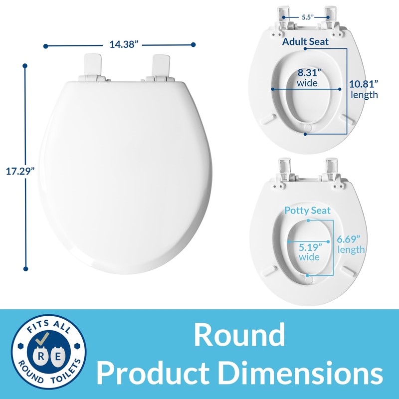 Mayfair NextStep2 Slow-Close Toilet Seat with Built-In Toddler Potty Training