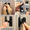 2 Pack Barn Door Lock, 90/180 Degree Gate Latches, Zinc