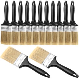 SOUJAP 14 PCS 3 Inch Paint Brushes, Plastic Handle Paint Brushes Bulk, Multi Purpose Paint Brushes for Acrylic Painting, Wall Trimming, Furniture Varnishing