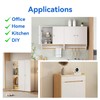 2 Pcs White Push to Open Door Catches,Spring Release Push