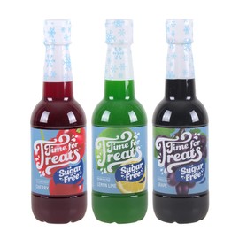 3-Pack Sugar Free Cherry, Grape, Watermelon Syrup for Snow Cones, Homemade Sodas, Cocktails, Coffee, Baking and More - Time For Treats 16.9 Fluid Ounce Per Bottle