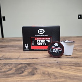 Zero to Sixty Coffee Pods by Coffee Beanery | 12ct Specialty Coffee Pods Medium Roast Coffee Pods| 100% Specialty Coffee| Gourmet Coffee Pods