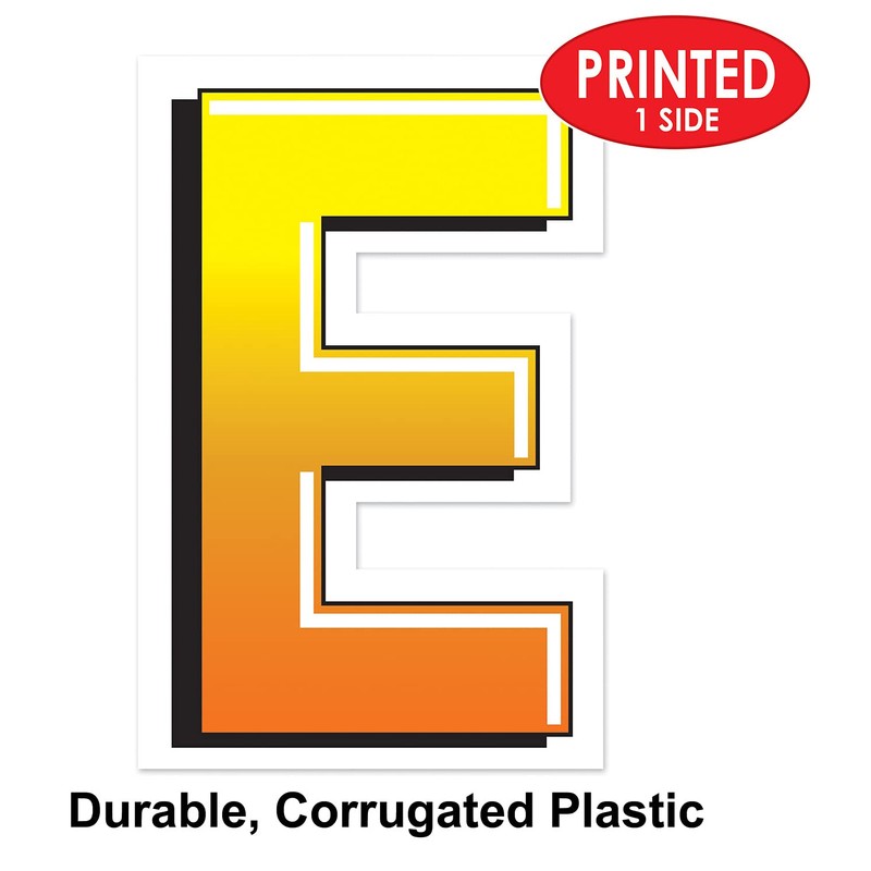Beistle Letter E Yard Sign with Metal Stakes