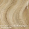 HOTBANANA Human Hair Clip in Hair Extensions, Dirty Blonde Mixed