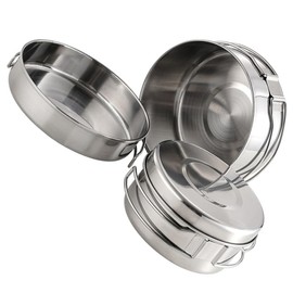 Mipcase 1 Set Outdoor Camping Cookware Portable Stainless Steel Kitchen Essentials for Cooking Lightweight and Compact Camping Pot Kit for Outdoor