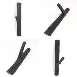 SPICE OF LIFE SFFS1302 Iron Branch Single Hook, FOUNDER, Black, Size M, 1.2 x 7.7 x 2.8 inches (3 x 19.5 x 7 cm)