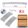 Reelva Pack of 8 Europe Style Square Clear Crystal Rhinestone