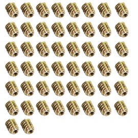 Insert Nut Embedded Screw Nut Carbon Steel Furniture Wood DIY Joint DIY Joint Parts Joint Metal Fittings Zinc Alloy Hex Nuts Embedded Nuts 50 Pieces