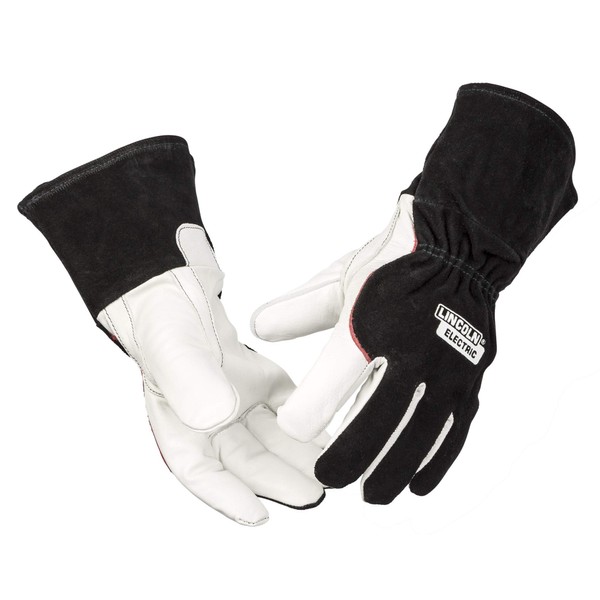 Lincoln Electric DynaMIG HD Professional MIG Welding Gloves | Comfort & Heat Resistance | Large | K3806-L Black