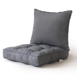 HIGOGOGO 22 x 22 Outdoor Cushions for Patio Furniture, Outdoor Seat Cushions with Resistant Waterproof Cover for Yard Garden, Grey