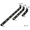 Reinforcing Metal Fittings, Black No.61, L-Shaped, 2.3 x 1.1 inches