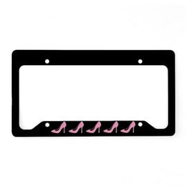 CafePress Pink High Heel Shoe License Plate Holder Aluminum License Plate Frame, License Tag Holder