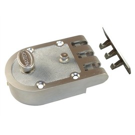 Maxtech 1004 Satin Chrome US26D Single Cylinder Solid Bronze Jimmy Proof Automatic Deadlocking Slam Lock Interlocking Deadbolt Lock Set