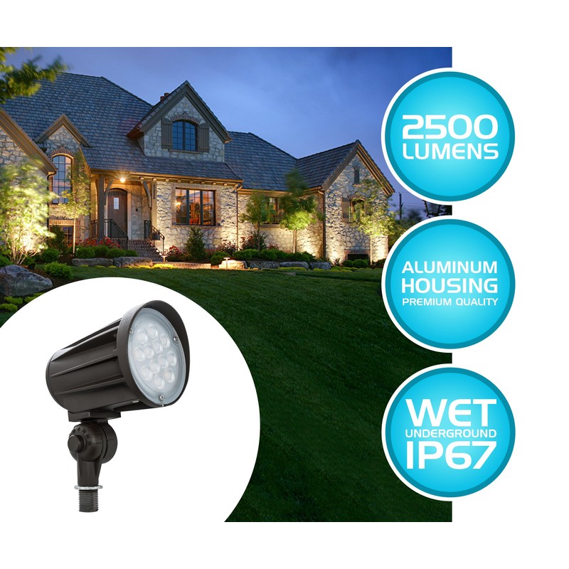 Westgate WG LED 12 Volt Outdoor Landscape Garden Bullet Flood