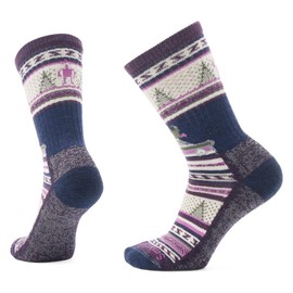 Smartwool Unisex Everyday Say It Ain't Snow Crew Socks Purple Iris Small