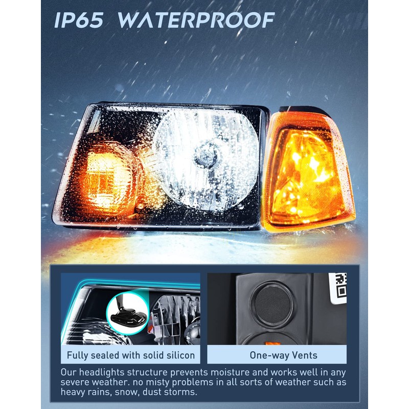 Nilight Headlight Assembly Compatible with 2001 2002 2003 2004 2005