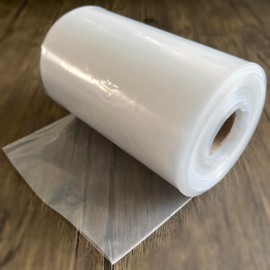 Poly Tubing Roll 6 inch x 110 Feet 4 Mil Thick for Tailored Poly Bag Packaging and Safe Storage of Food, Electronic Components and Accessories
