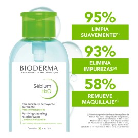 Bioderma Sébium H2o, Limpieza Profunda, 500 Ml Pump