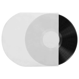 Tomotato Pack of 100 Vinyl Record Sleeves, 7 Inch Antistatic Record Inner Sleeves, Semi-Transparent Inner Plastic Plates