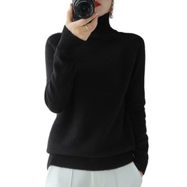 CNYA Rib Knit Women's Sweater, Pullover Sweater, Top, Turtleneck, Autumn, Winter, Cut-and-Sew Sweater, Long Sleeve, Good Elasticity, Soft, Slimming, Multi-Wearing Power, Solid, Simple, Stylish,