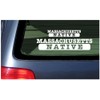 Massachusetts Native - White Vinyl Sticker Window Decal