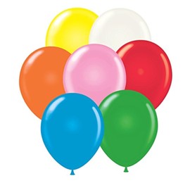 Tuf-Tex 17 Inch Standard Assortment with White Latex Balloons 50 Count by