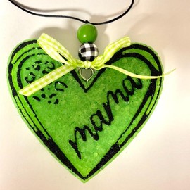 Freshie MaMa Heart Green (pick color & scent) - Color: Mint Green, Scent: A Thousand Wishes