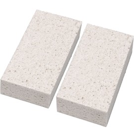 Cellulose Bath Sponge, Made in Japan, Water Absorbent, Quick Drying, For Bath, Cleaning, White, Set of 2