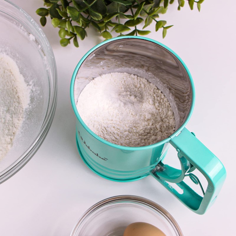 Webake Stainless Steel Flour Sifter Baking Supplies One-handed Small Kitchen