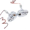 PerfecTech Motorcycle 10mm Screw Skull Head LED Amber Turn Signal