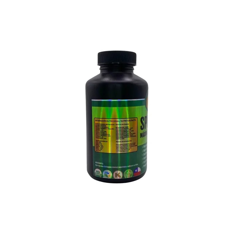3 Pack Spirulina Máxima Orgánica Chilena 300tabs 150gr Cu.