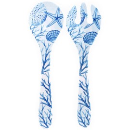 Les Jardins de la Comtesse - Piana Collection Melamine Salad Servers Coral 33 cm