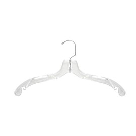 Hangon Clothes Hangers Plastic Set of 100 Pcs Heavy Duty Hangers - 17 Inch - Dress, T-Shirts, Shirt Hangers Closet Organization Solution Clear Hangers for Home, Retail Easy to Use and Durable