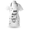 Ambesonne Romantic Apron, Moon Magic and You Inspirational Messy Modern