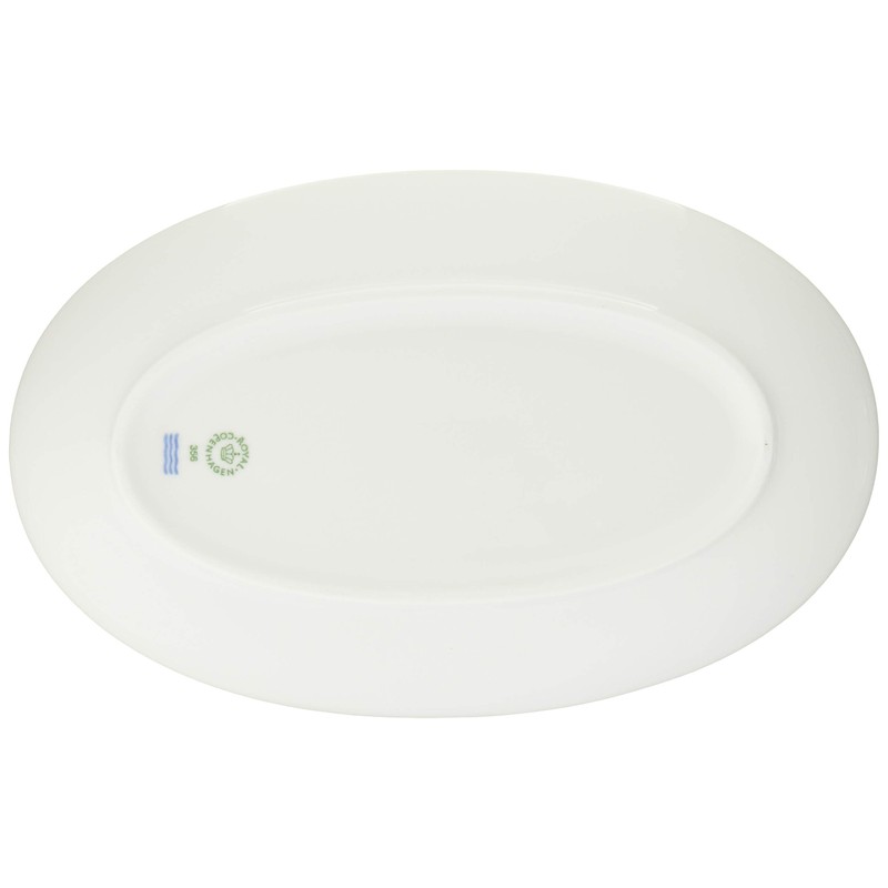 Royal Copenhagen 1016929 White Fluted Oval Dish Plate, 9.3 inches