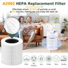 A2002 Replacement Filter Compatible with A2002 Air Purifie-r, 3-In-1 H13