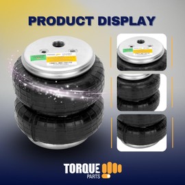 TORQUE Universal Air Spring Bag with Internal Jounce Bumper Replacement 1/2" NPT Single Port Double Bellow Standard D2500 Air Ride Strut Assembly (Replaces Air Lift Dominator 2500 D2500) (TR5902P)