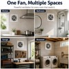 8 Inch Exhaust Fan, 110V 40W Wall Mounted Ventilation Fan