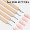 Yoezuo 5Pcs Dotting Tools Nail Dotting Dual-ended Dotting Painting Pen