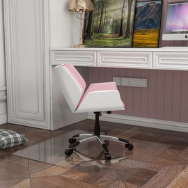 Natsukage Glass Chair Mat 42" x 42" 1/4" Thick Tempered Glass Office Chair Mats Desk Chair Mat for Carpet or Hardwood Floor Computer Chair Mat Floor Protector(Transparent)