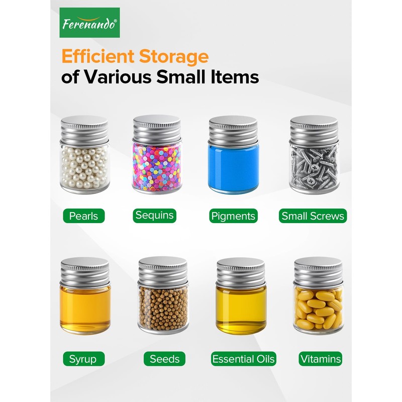 Ferenando Pack of 30 Wide Mouth Test Tube with Screw