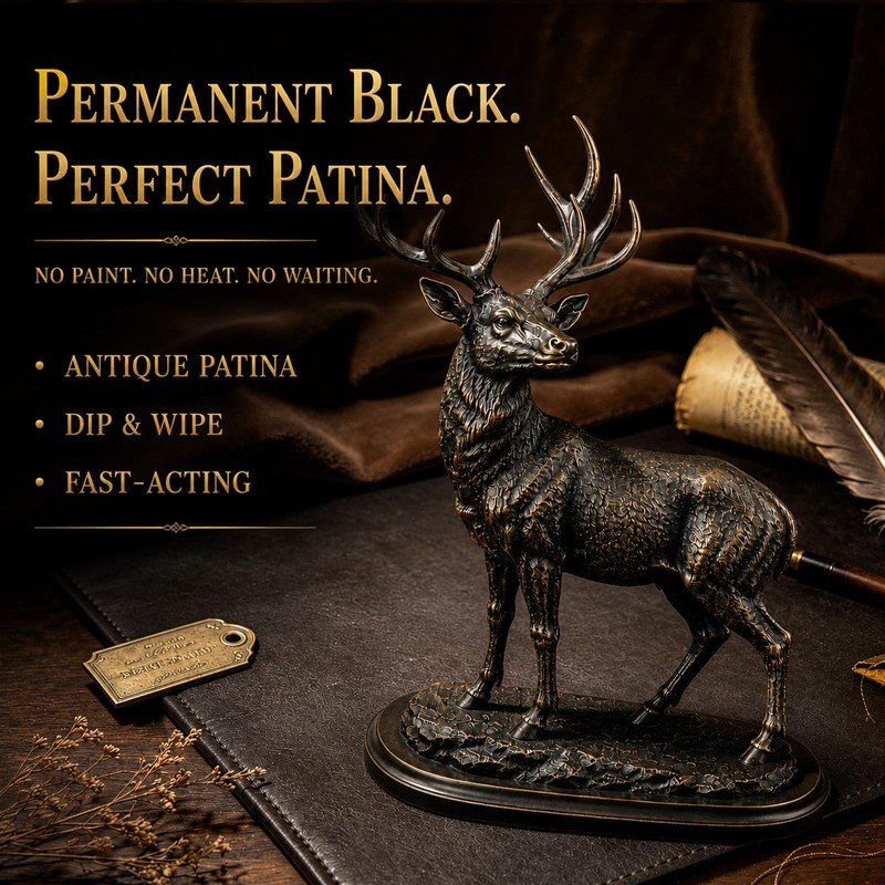 Brass Blackening Solution Kit - Fast Cold Patina for brass,