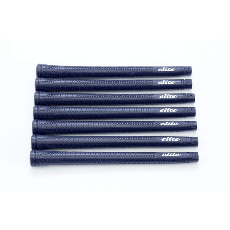 elitegrips TD50C Golf Grips, Set of 7, Navy, No Backline