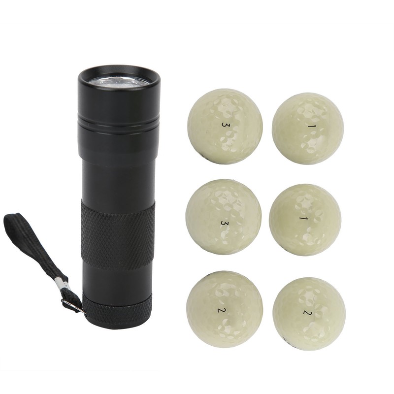 6PCS Golf Fluorescent Light Balls Night Practice Light Glowing Ball